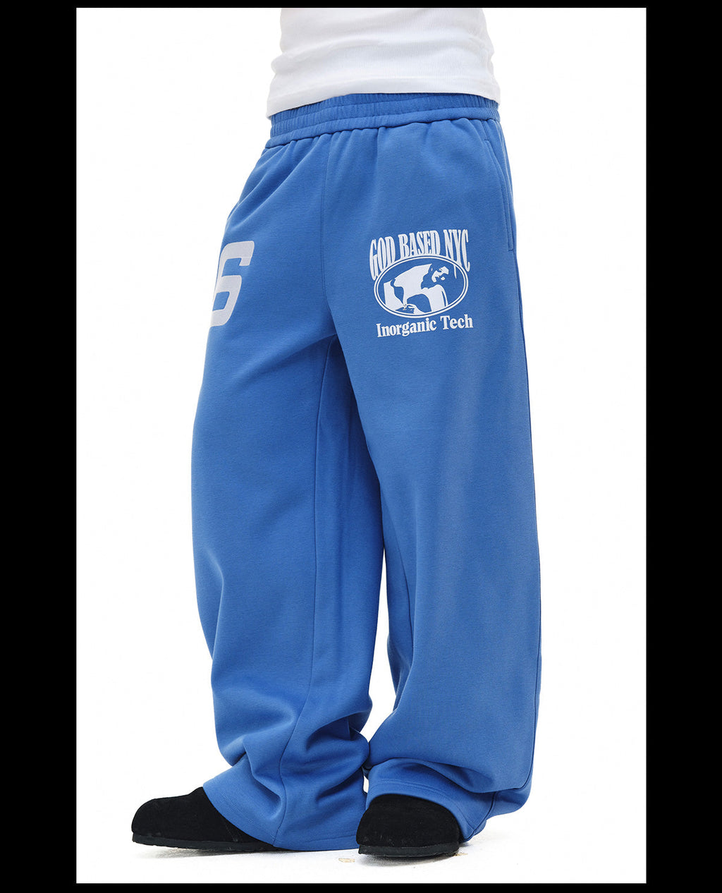 NOVACAM Flocking Print Baggy Sweatpants