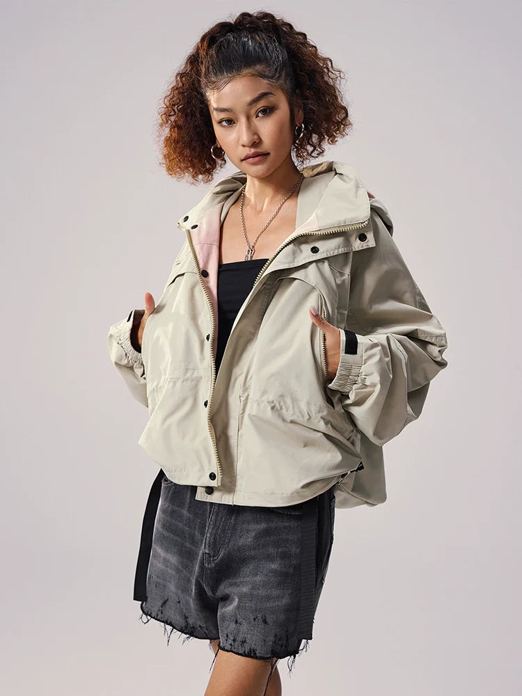 Remedy Backpack Design Hooded Windbreaker Jacket