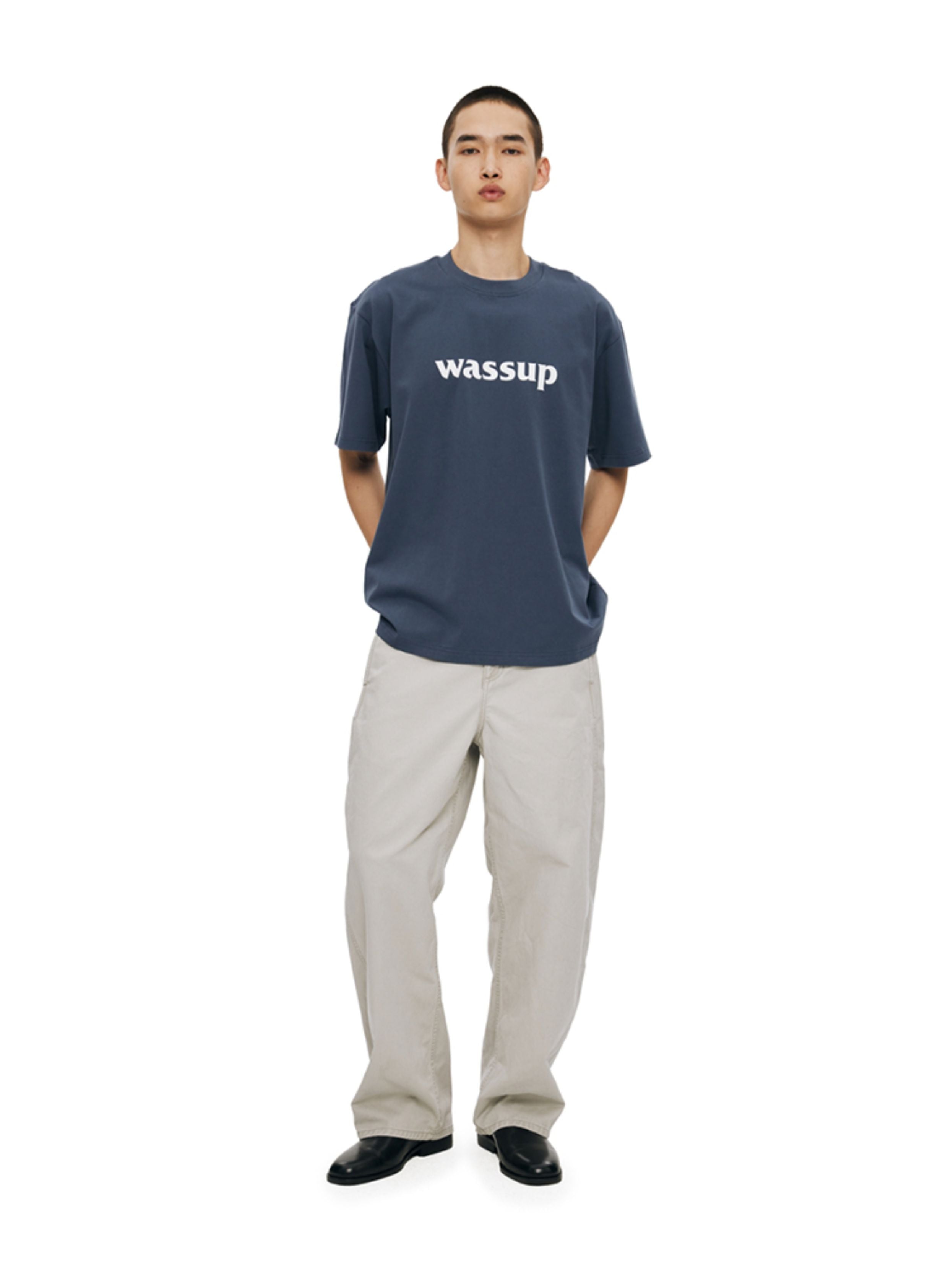 Wassup House Big Logo Print Basic Tee