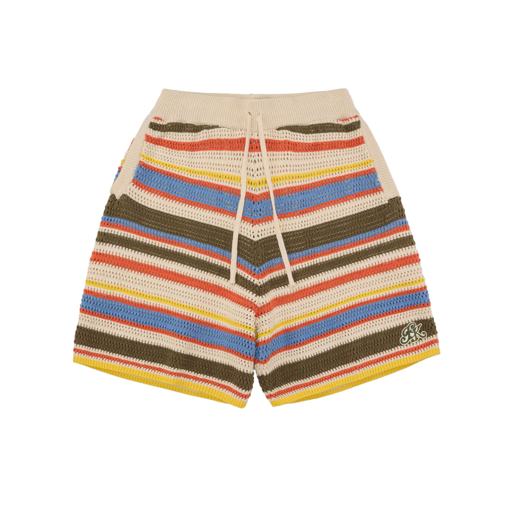 EVILKNIGHT(EK) Multicolor Striped Knit Shorts