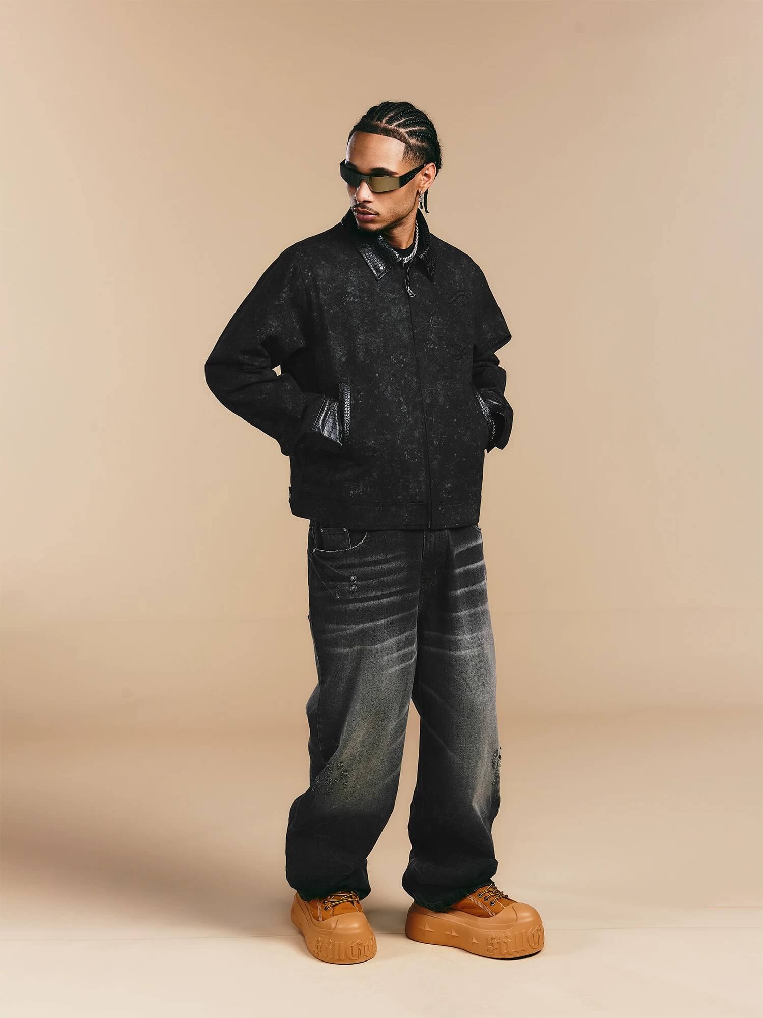 1807 ROLLTHEDICE Chain Stitched Detroit Jacket