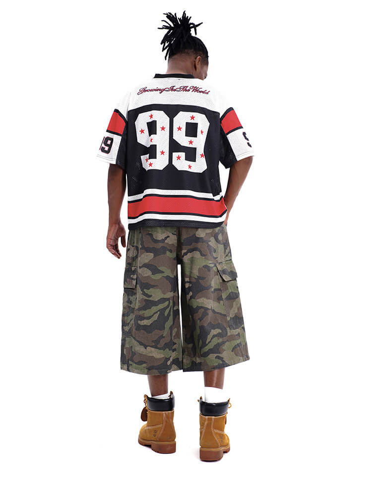F3F Select Star 99 Numbering Color Block Mesh Short Sleeve Jersey