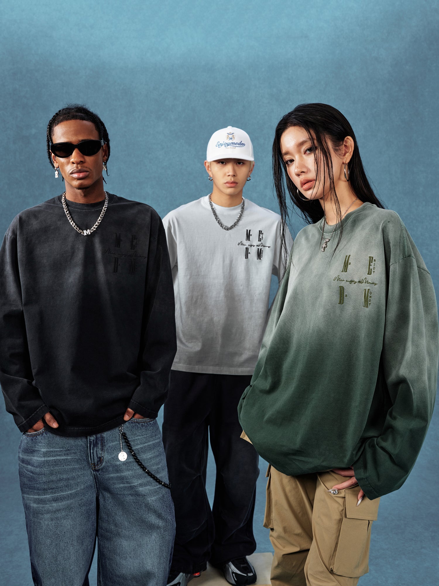 MEDM Gradient Washed Long Sleeve Tee