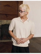 MEDM Handwriting Embroidery Knit Polo