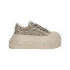 1807 INF-008 Gothic Lace Up Canvas Paisley Chunky Sneakers