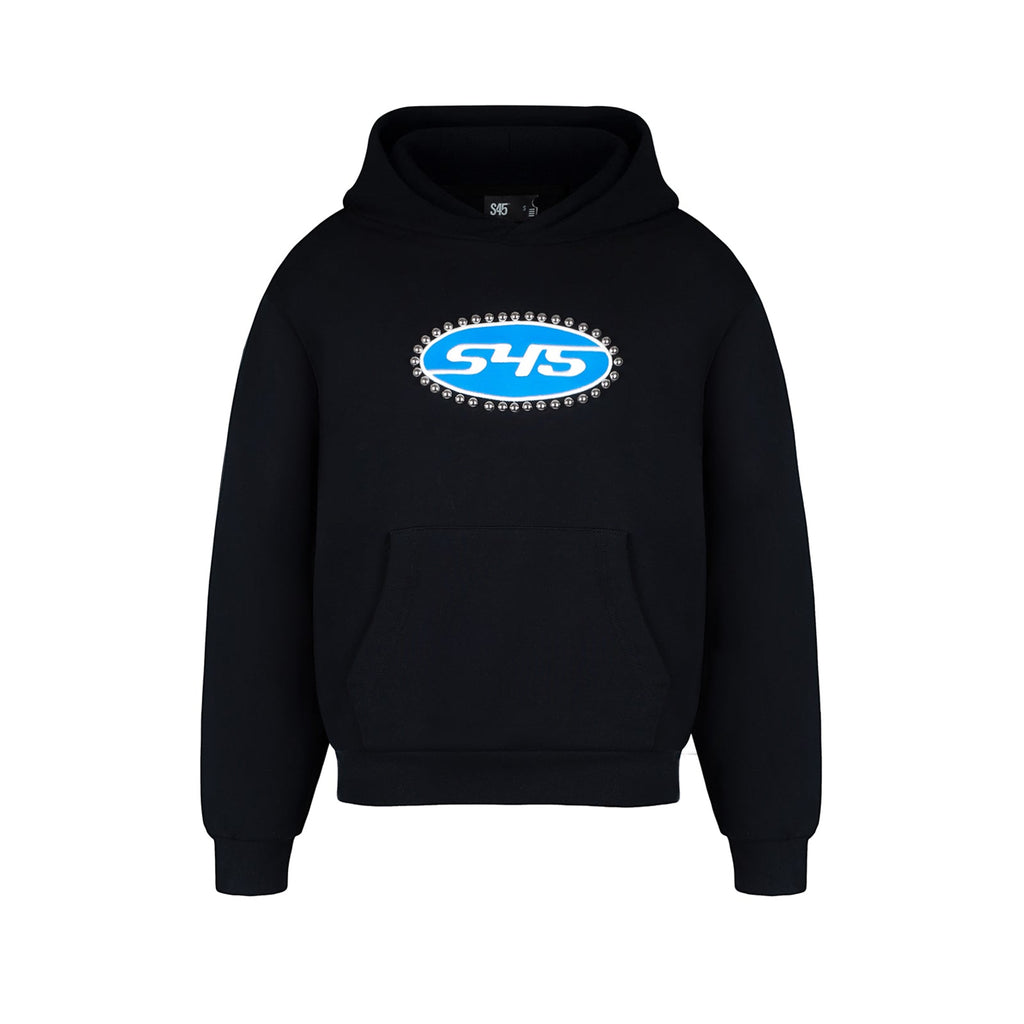 S45 Patch Embroidered Studded Logo Hoodie