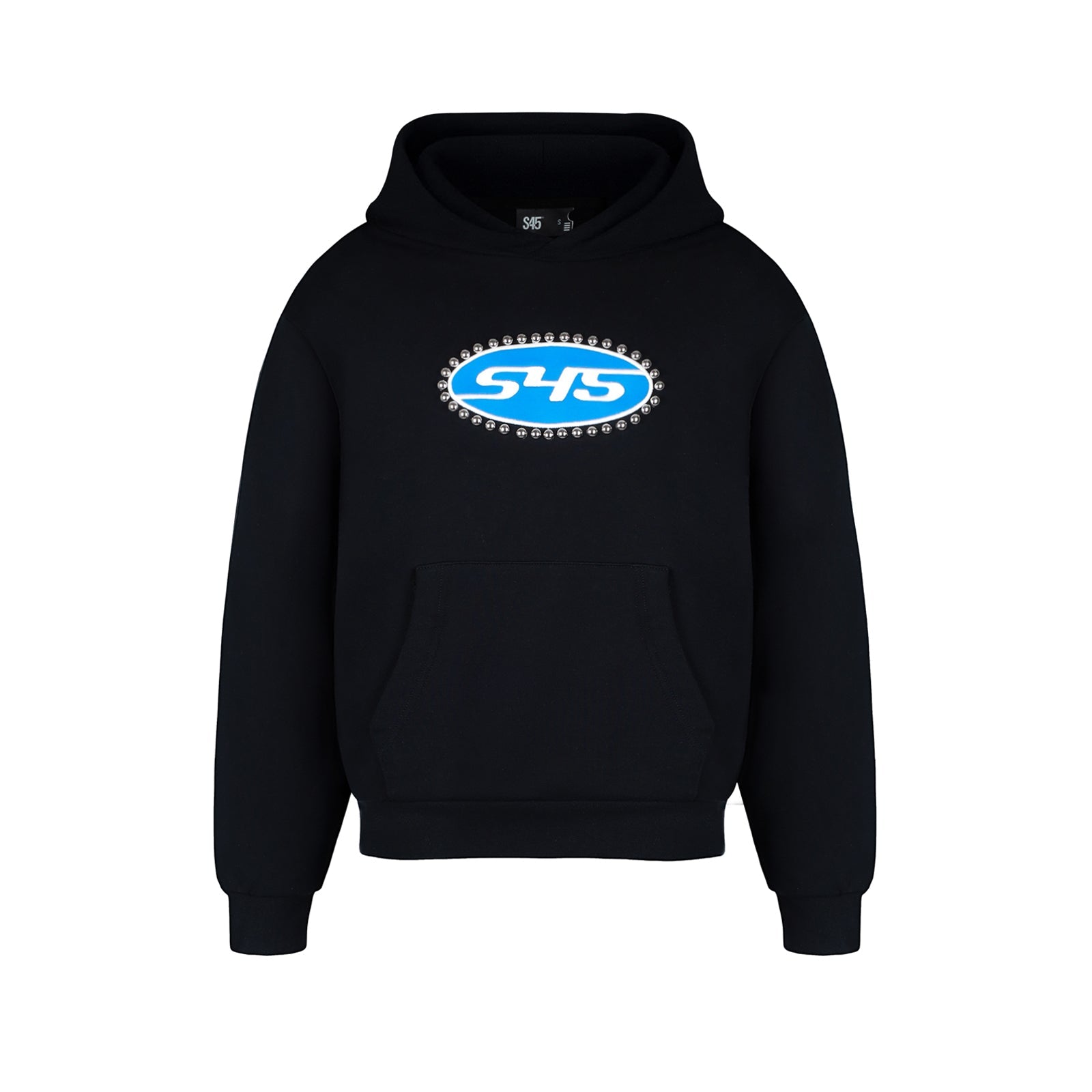 S45 Patch Embroidered Studded Logo Hoodie
