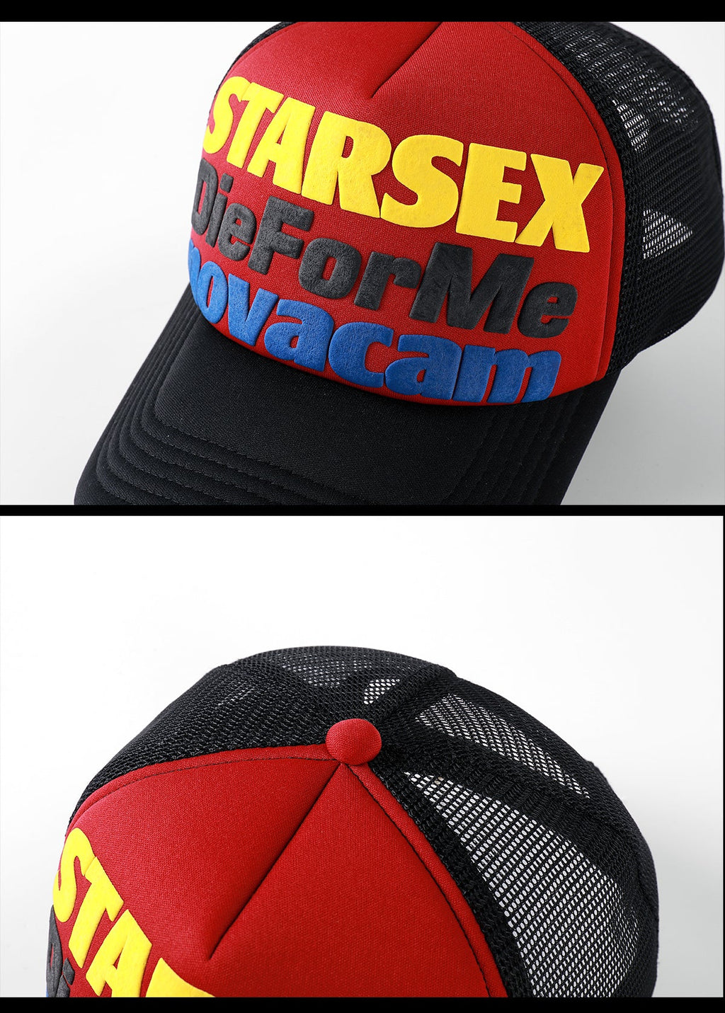 NOVACAM Foam Letter Print Trucker Hat