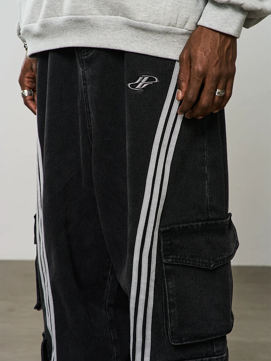 Harsh and Cruel Functional Pocket Loose Denim