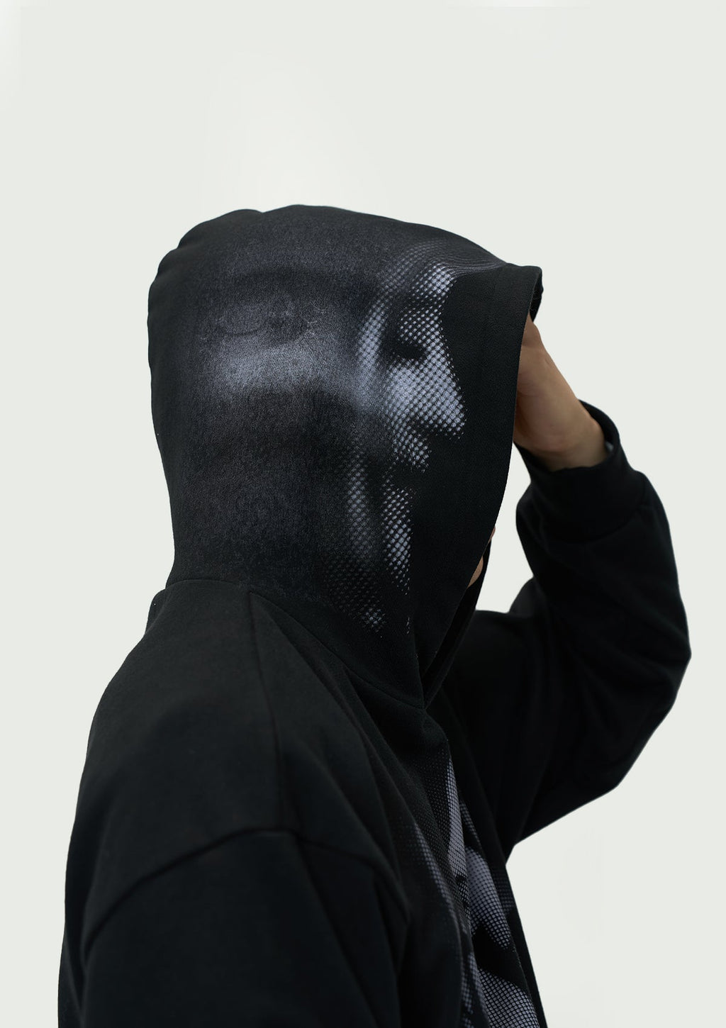 EVILKNIGHT(EK) Mirror Duality Graffiti Print Hoodie