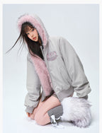 MEDM Fur-Lined Hooded Jacket