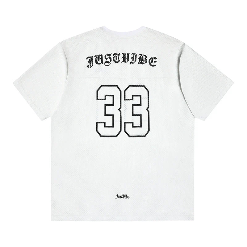JUST VIBE 33 Numbered Mesh Hockey Jersey