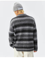 MEDM Logo Patch Rainbow Gradient Knit Sweater