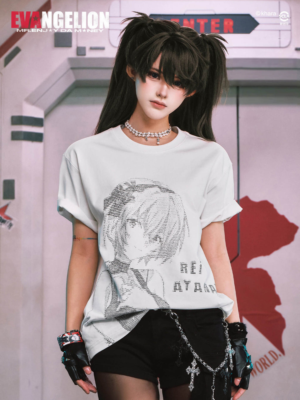 MEDM x EVA NEVER END Character Code Graphic Tee