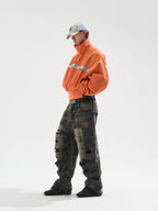 BLIND NO PLAN Reflective Stripes Short Jacket