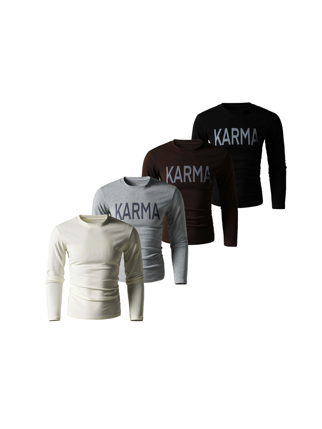 KARMANISTIC Logo Print Slim Fit Long Sleeve Tee