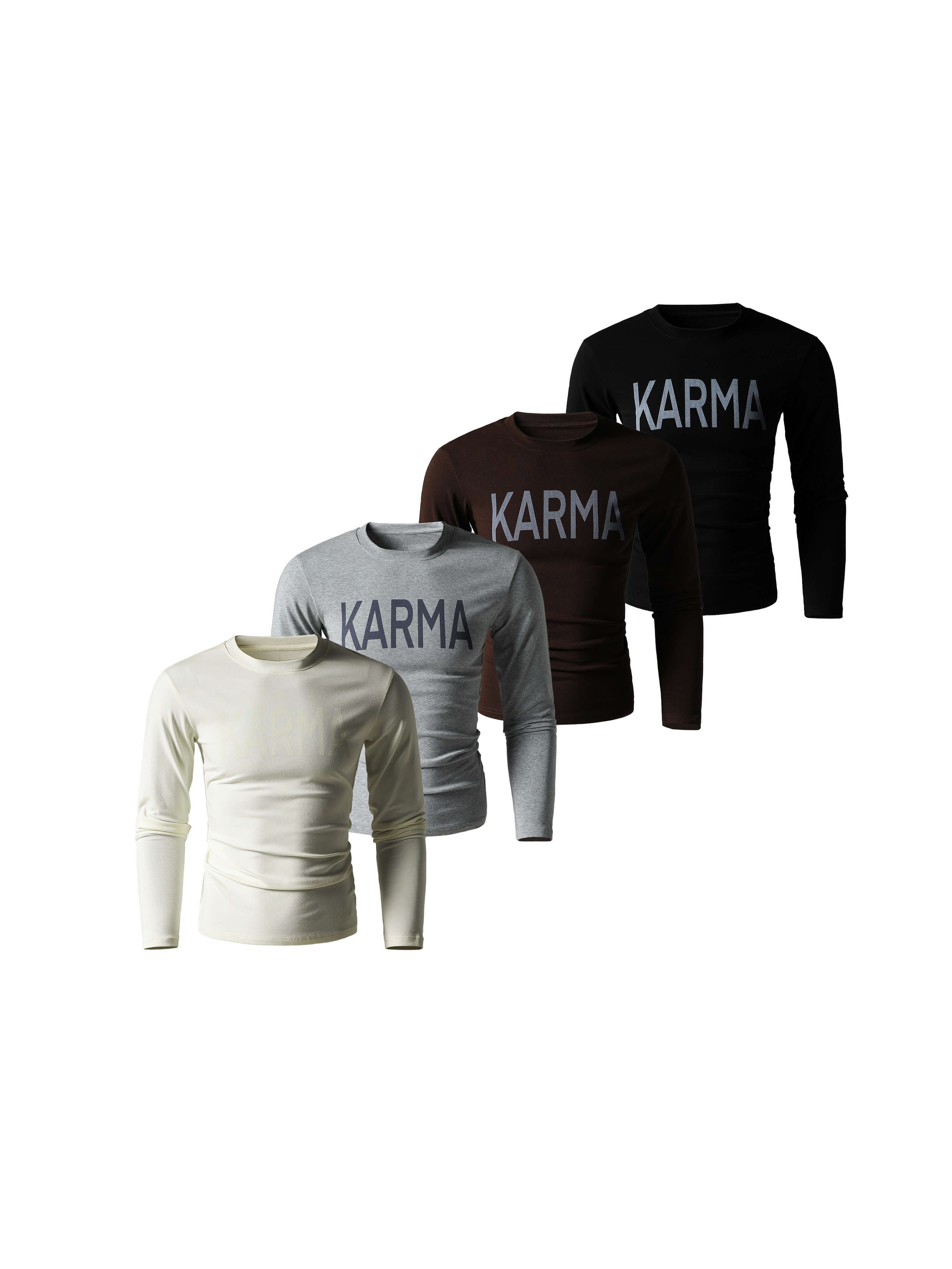 KARMANISTIC Logo Print Slim Fit Long Sleeve Tee