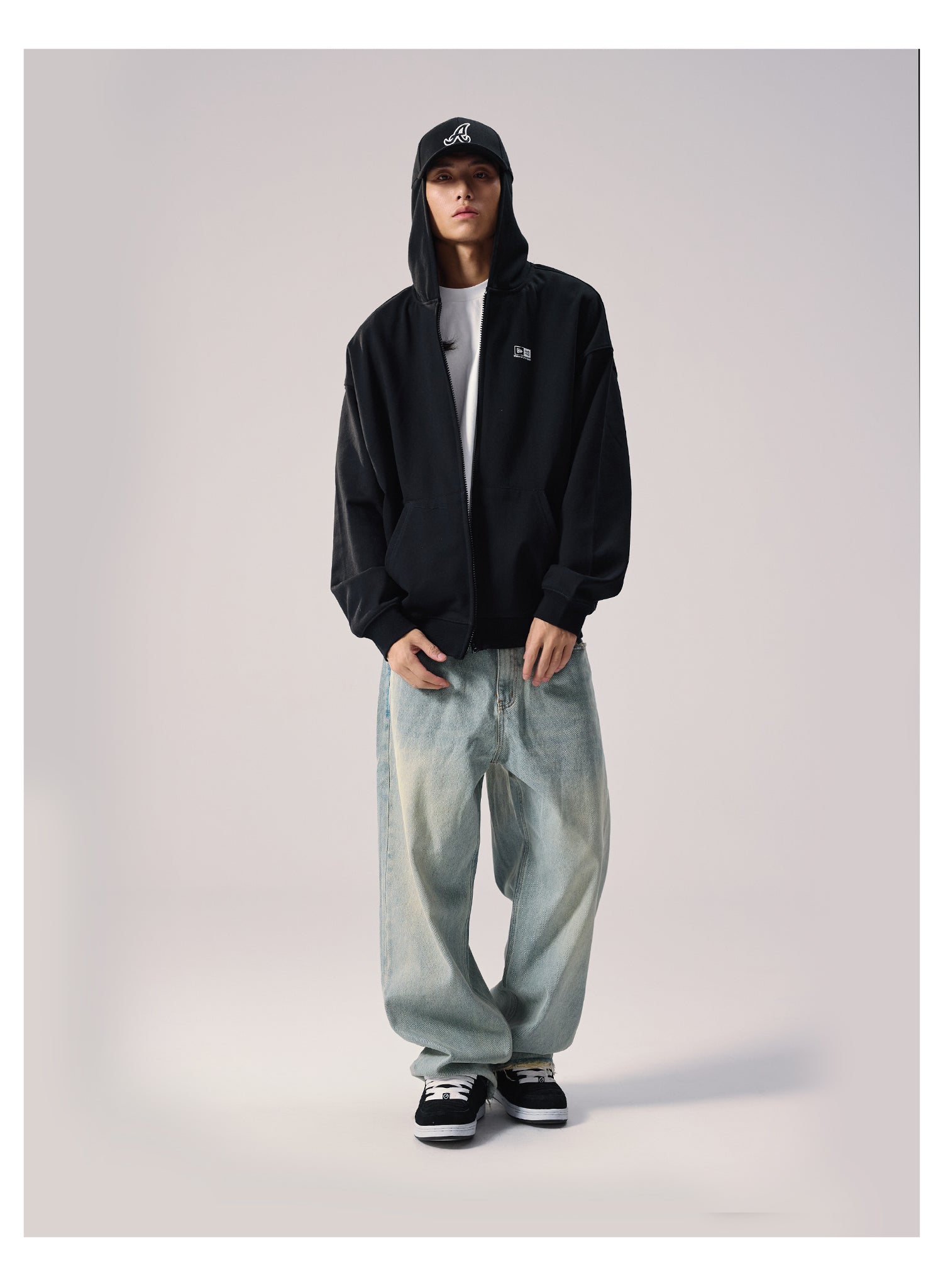 Remedy Baseball Cap Hood Zip Up Hoodie