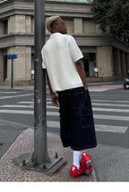 STEEPC Jacquard Short Sleeve Knit Shirt