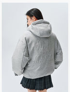 MEDM Embossed Logo Hooded Down Jacket
