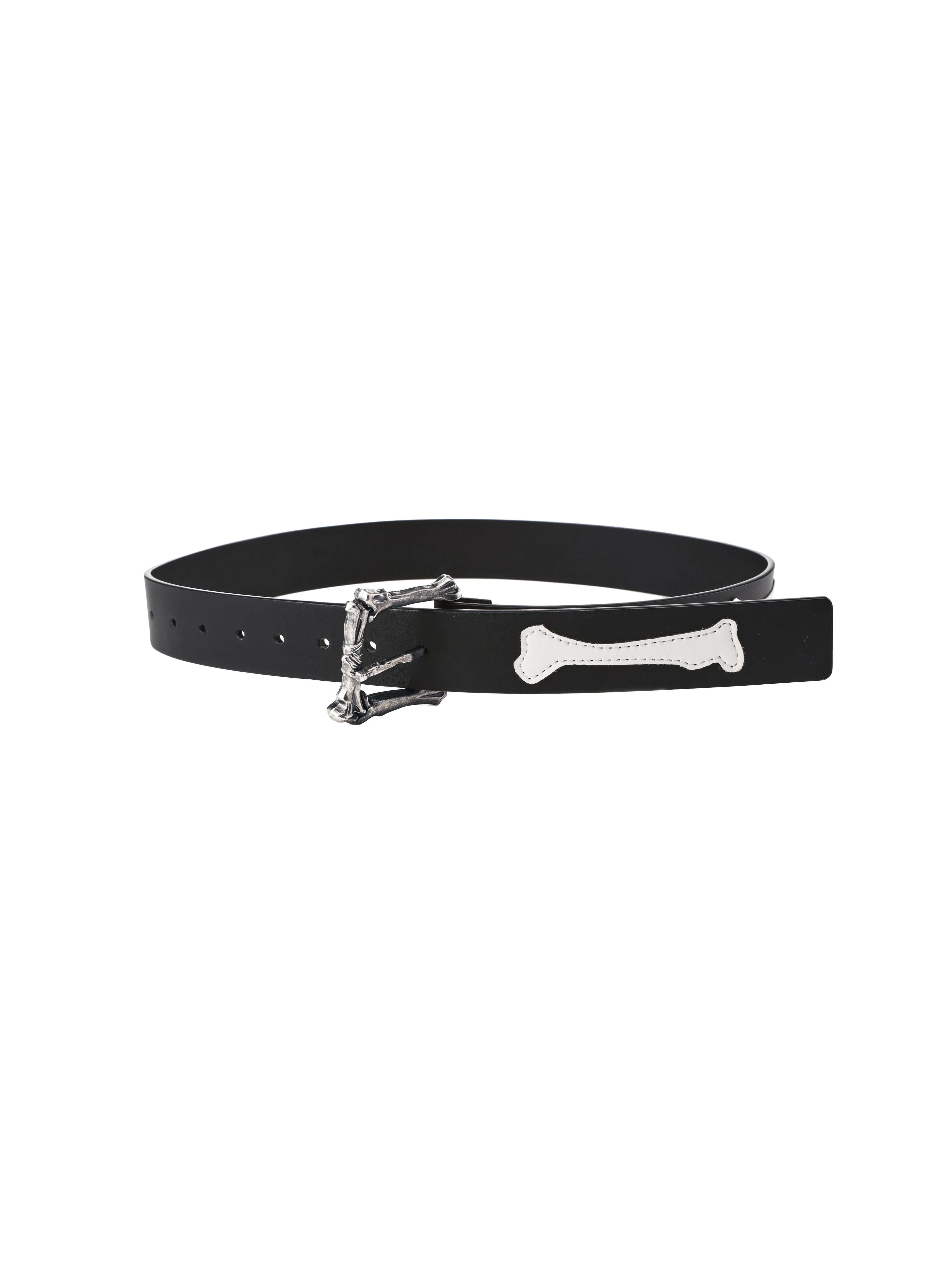 LIBERAFIT Bone Buckle Bone Patch Cowhide Belt