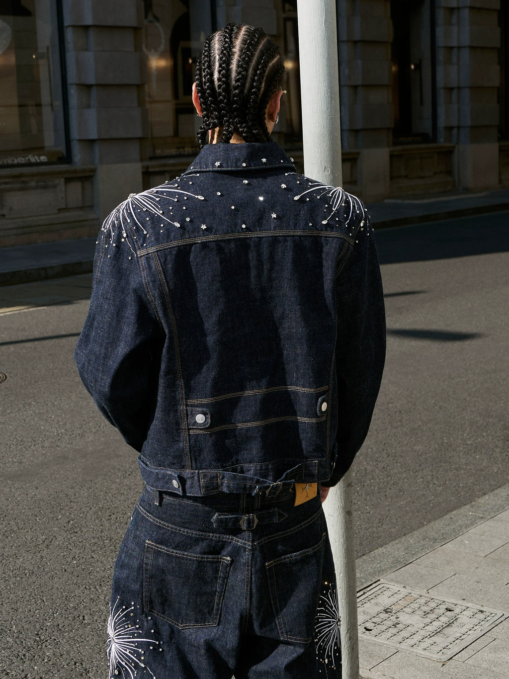 STEEPC Fireworks Rhinestone Denim Jacket