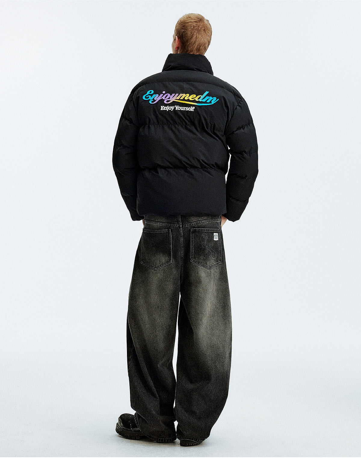 MEDM Gradient Embroidered Puffer Jacket