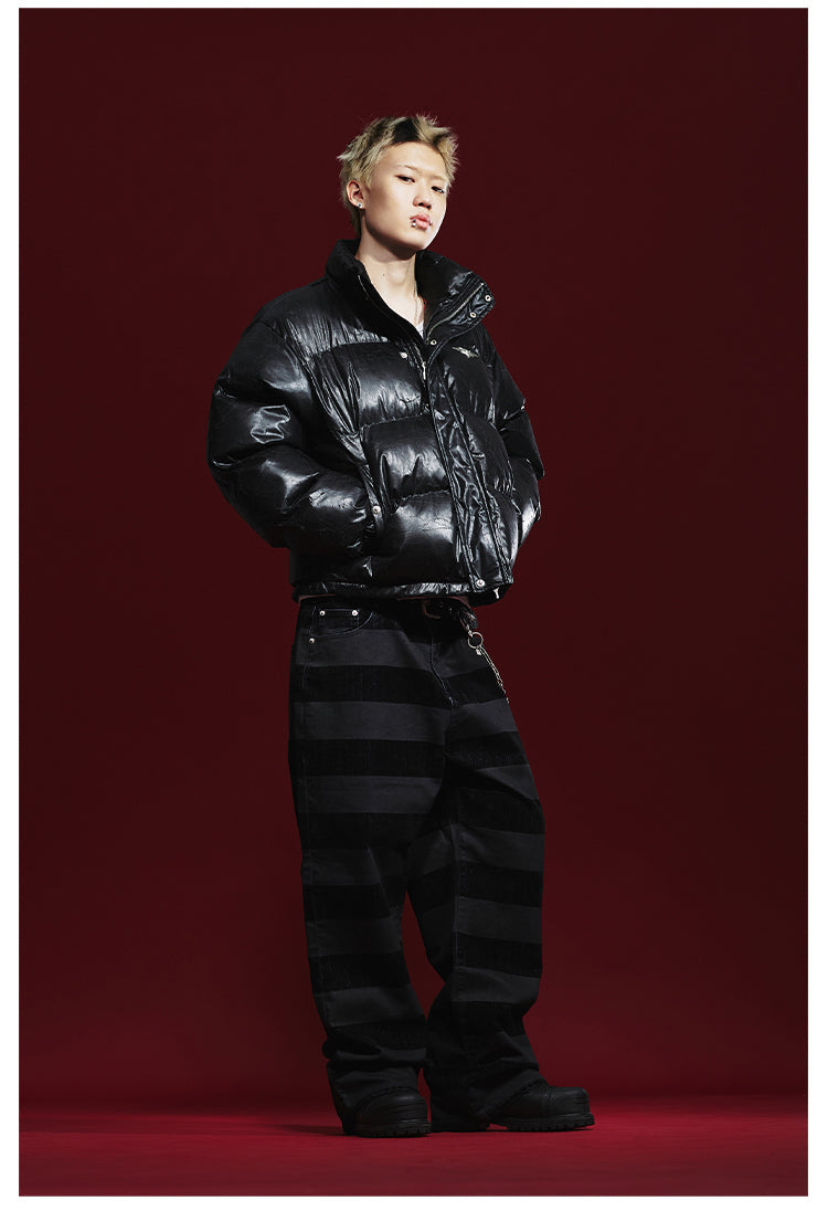 Remedy Cracked Design Puffer Jacket