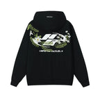 Harsh and Cruel Botanical Darts Logo Floral Embroidered Hoodie