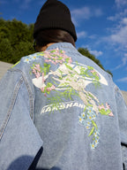 Harsh and Cruel Floral Embroidered Washed Denim Jacket
