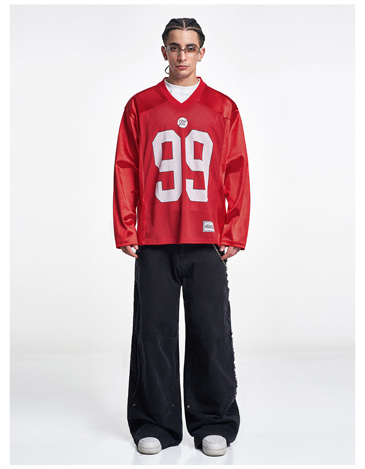 F3F Select 99 Numbered Mesh Long Sleeve Hockey Jersey
