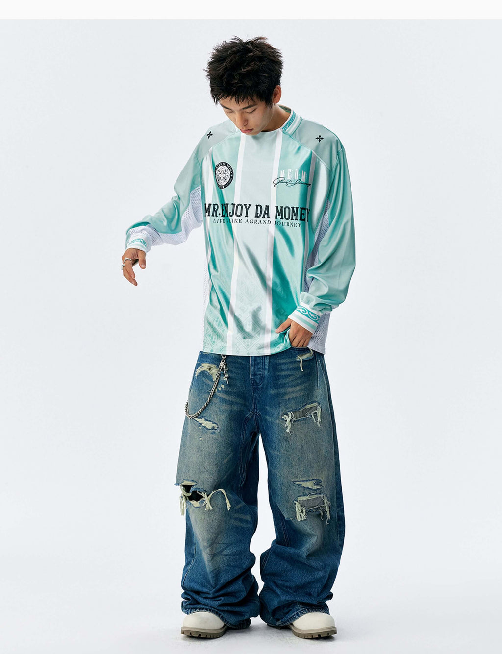 MEDM Ethnic Pattern Long Sleeve Jersey