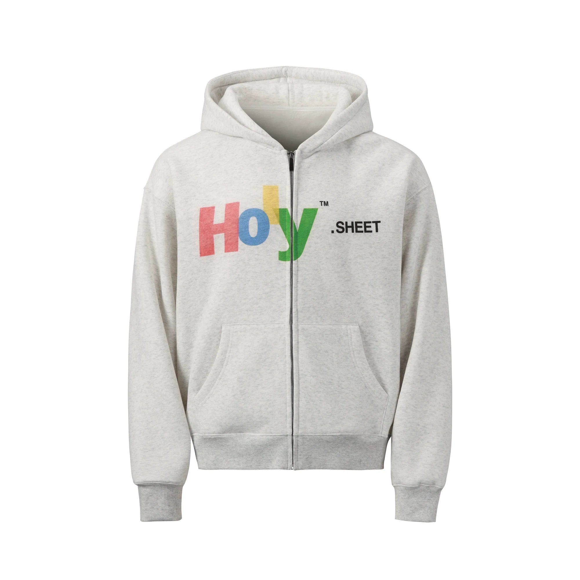 NOVACAM Vintage Monogram Print Zip Up Hoodie