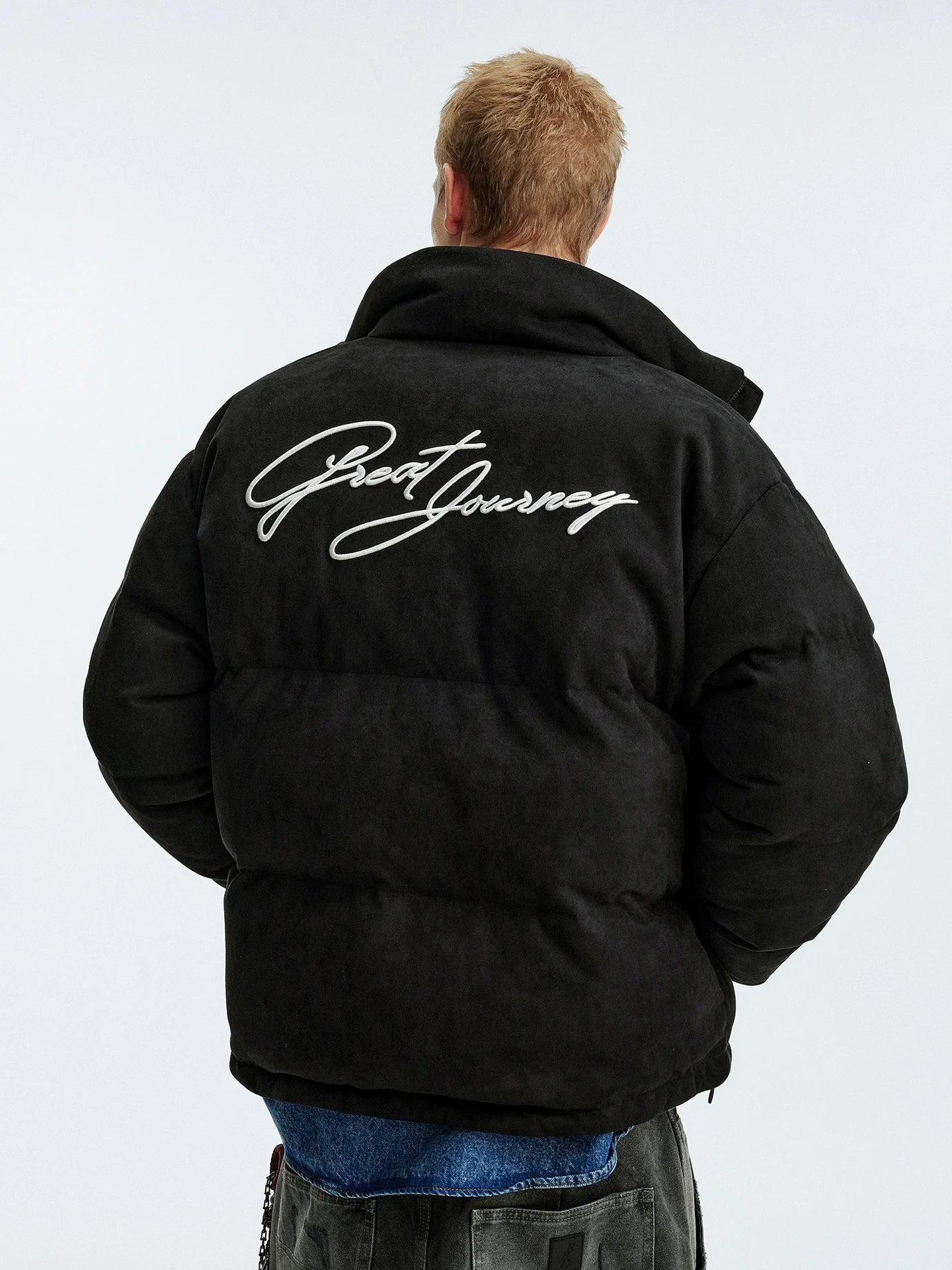 MEDM Suede 3D Embroidered Down Jacket
