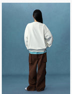 MEDM Blue Sky & Small Grass Embroidered Logo Sweatshirt