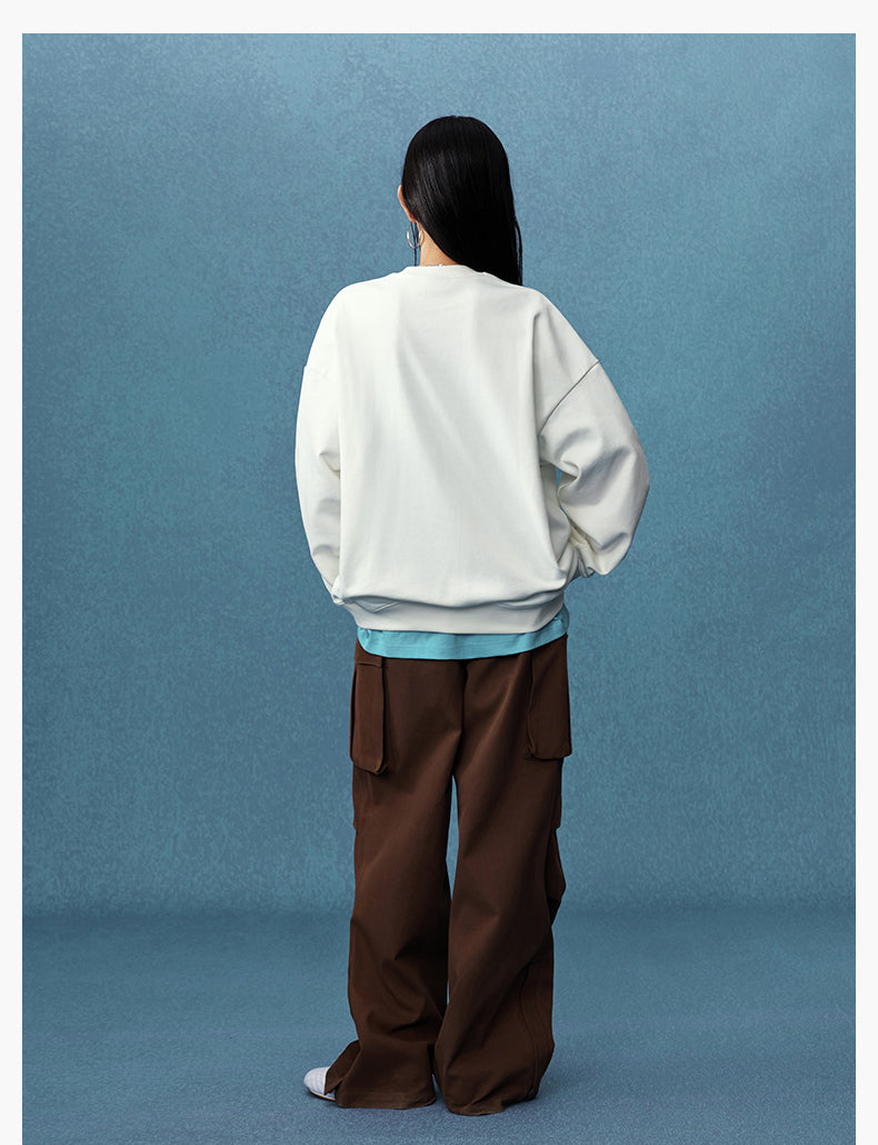 MEDM Blue Sky & Small Grass Embroidered Logo Sweatshirt