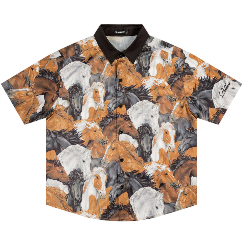 PRBLMS Fun Horse Galloping Short Sleeved Shirt