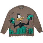 EMPTY REFERENCE Duck Cartoon Knit Sweater
