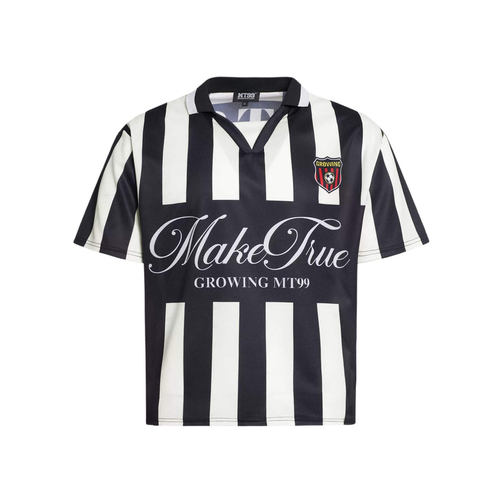 F3F Select Striped Polo Collar Short Sleeve Soccer Jersey