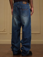 YADcrew Vintage Whiskered Washed Flared Jeans
