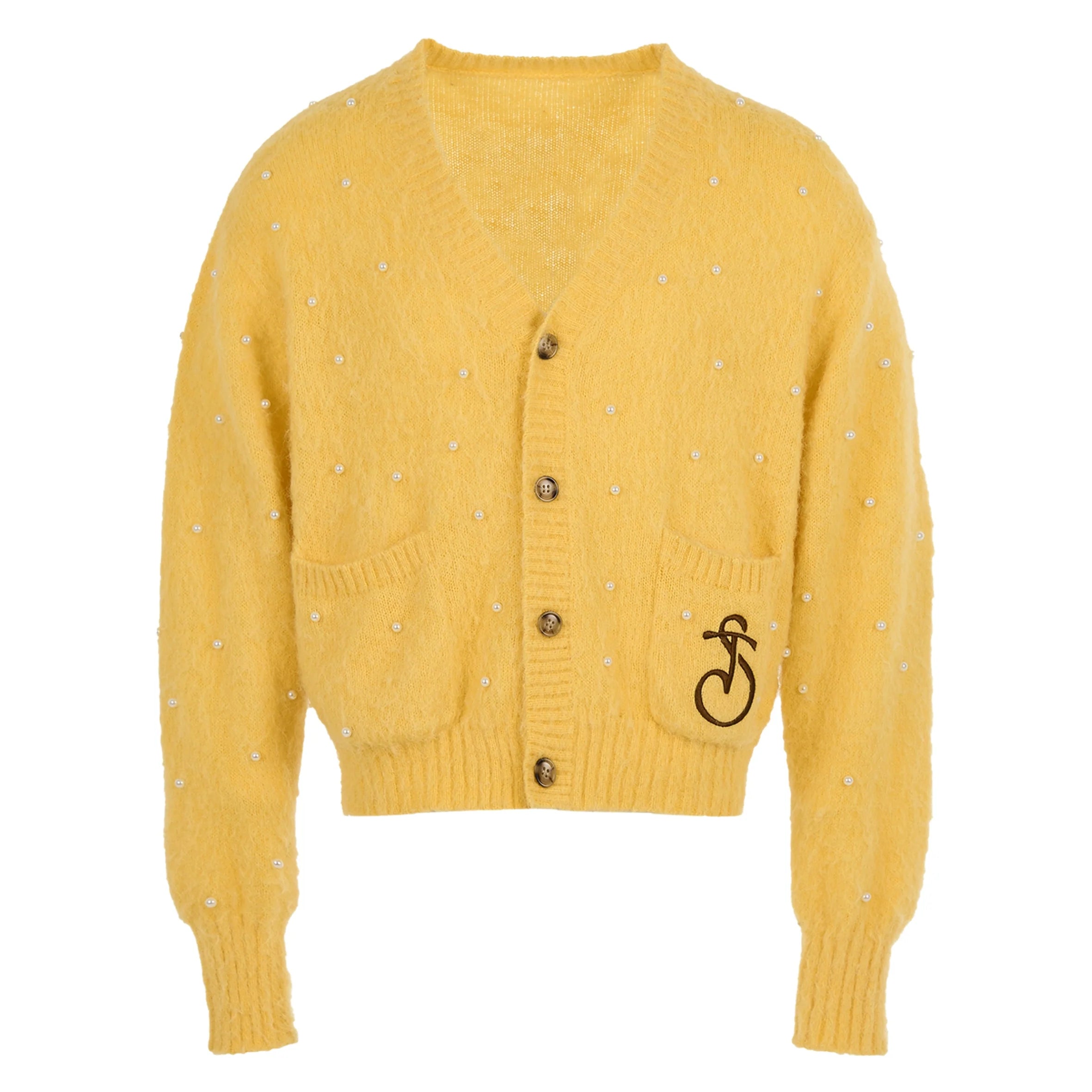 STEEPC Wool Blend Pearl Knit Cardigan
