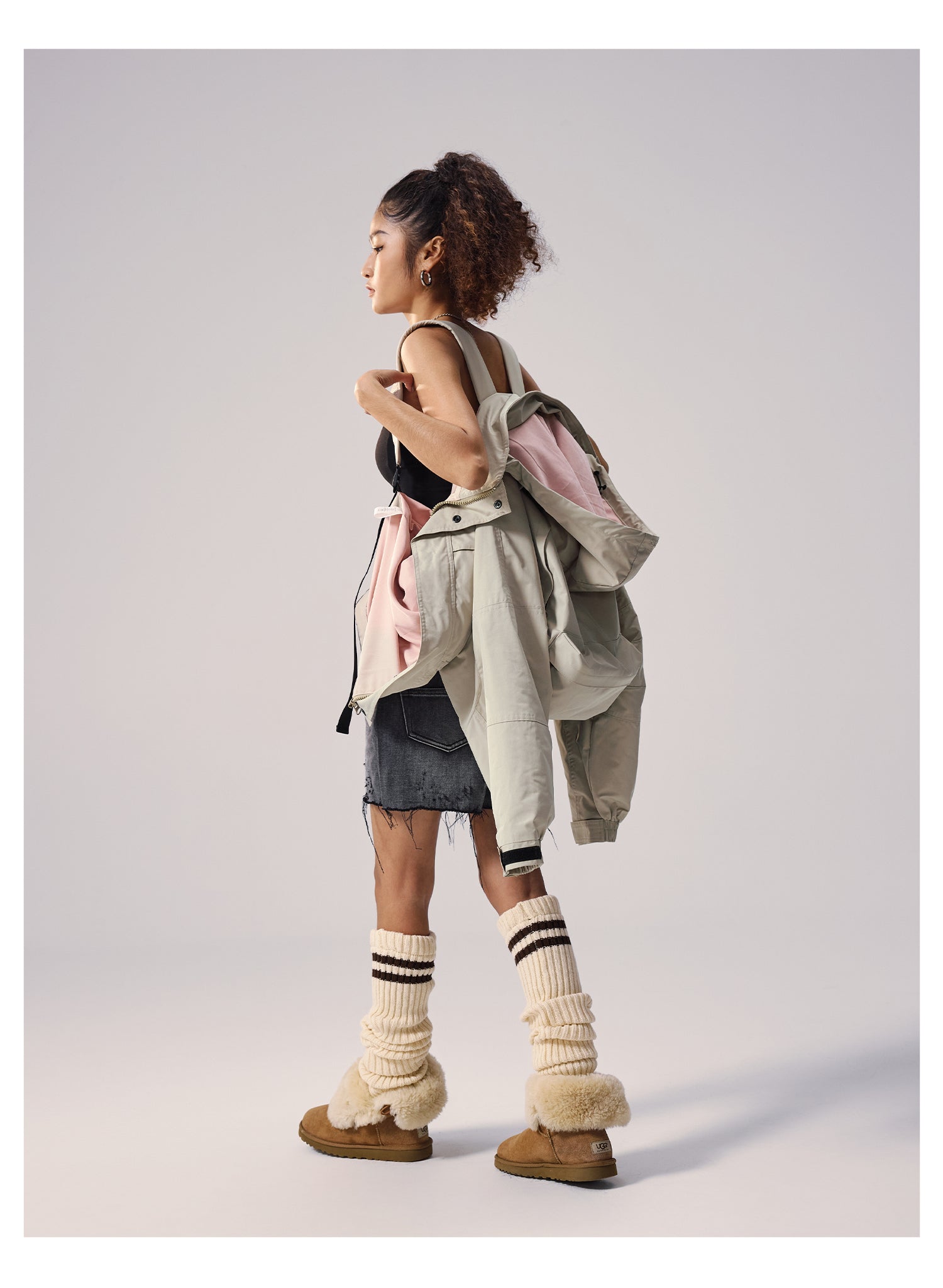 Remedy Backpack Design Hooded Windbreaker Jacket