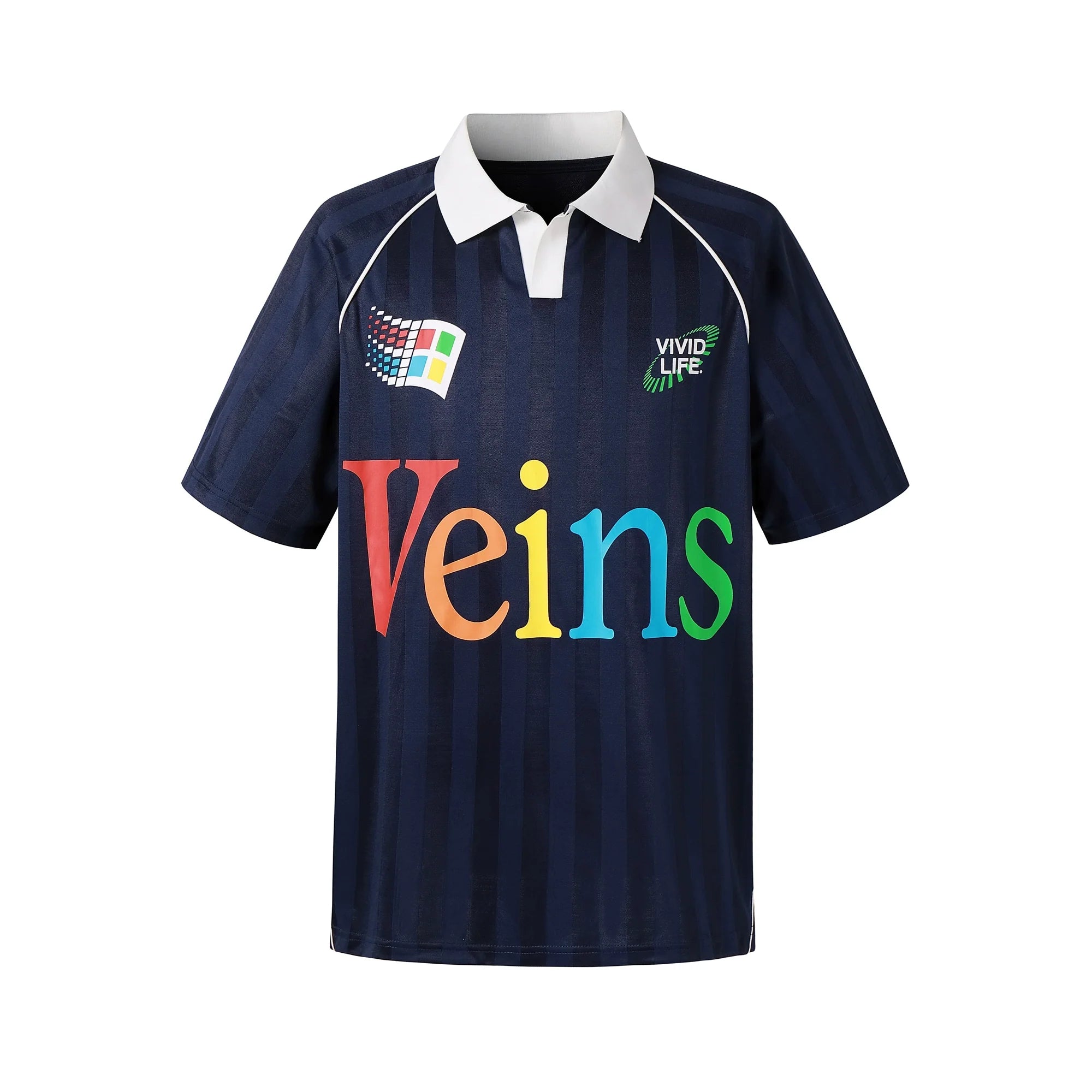 NOVACAM Colorful Logo Vintage Soccer Polo Jersey