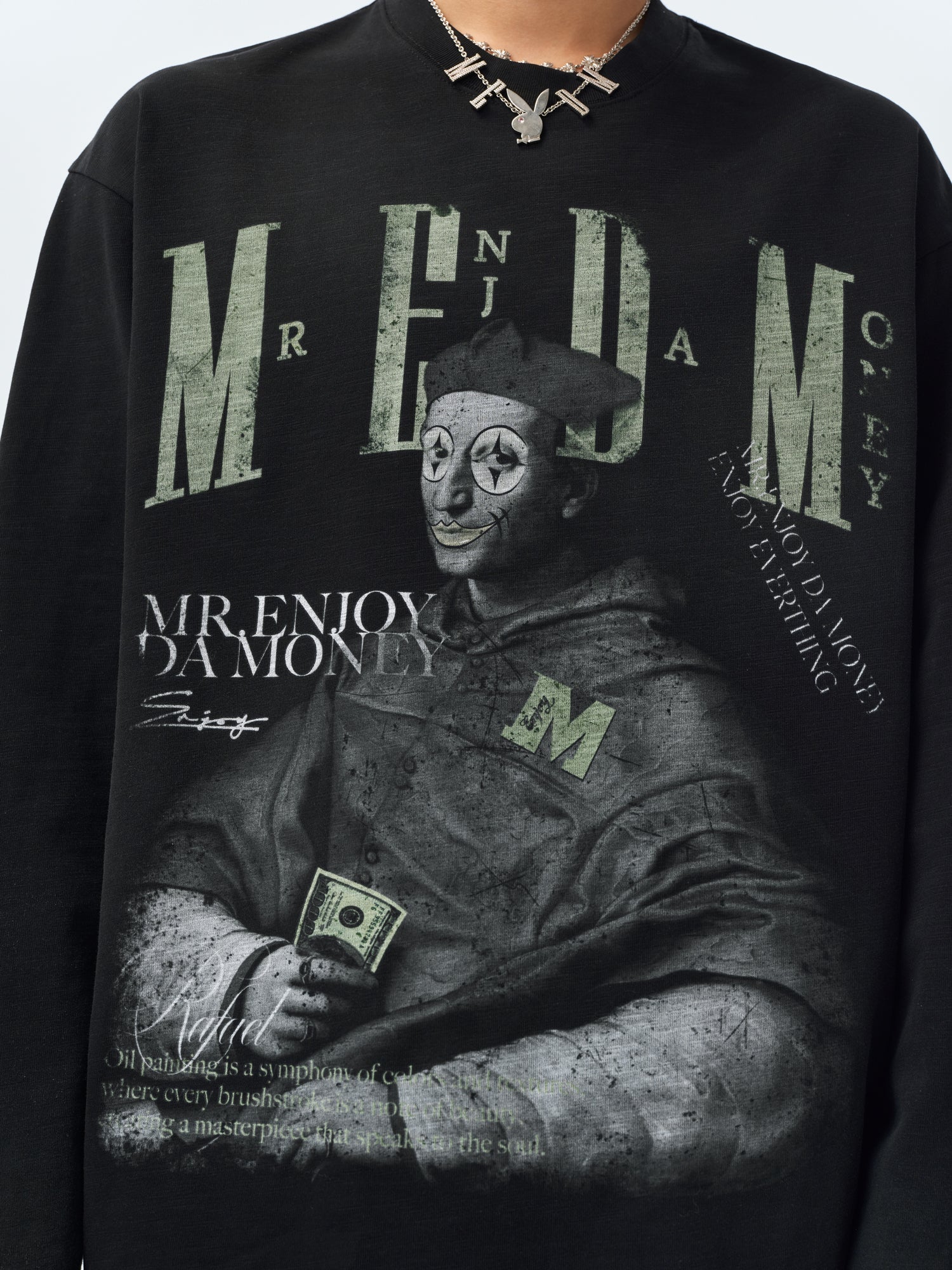 MEDM Clown Oil Painting Long Sleeve Tee
