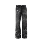 Night Lab All Over Sequined Distressed Jeans