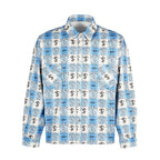 Small Town Kid Cross Logo Original Plaid Full-Print Long Sleeve Shirt