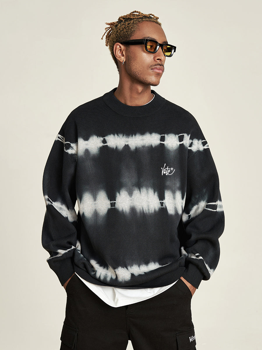 VOTE Tie Dyed Knit Sweater