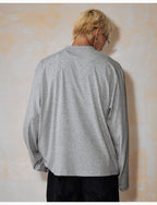 MEDM Flower Button Henley Long Sleeve Tee