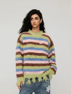 Achock Gradient Striped Knit Sweater