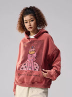 Remedy Washed Distressed Print Hoodie